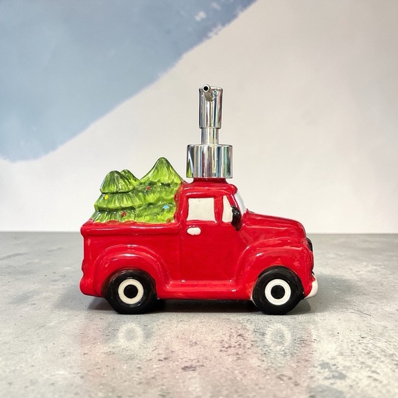 Robert Stanley Other - Robert Stanley Red Truck Christmas Ceramic Soap Dispenser